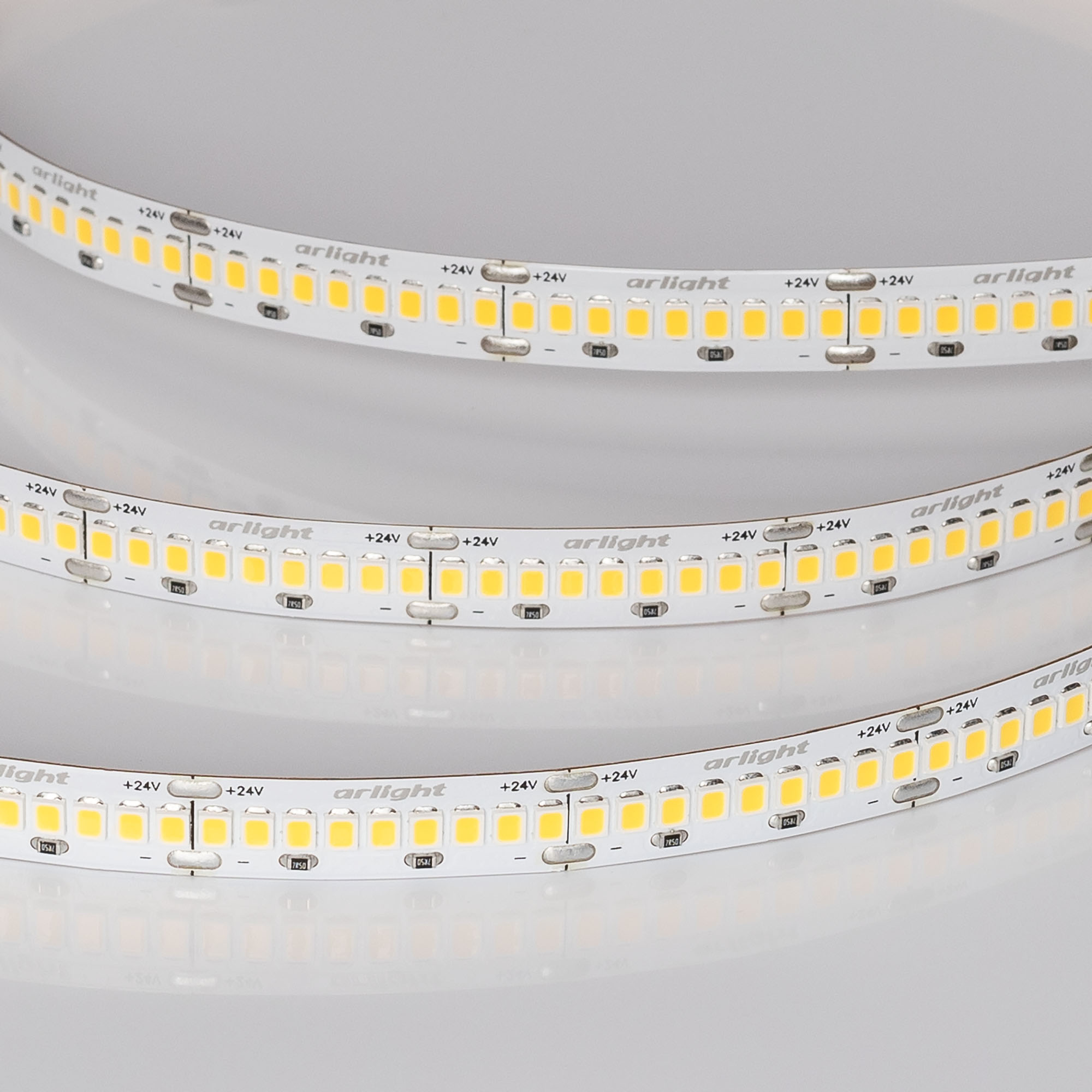 Лента ULTRA-A288-10mm 24V Day5000 (17 W/m, IP20, 5m) (Arlight, высок.эфф.200 лм/Вт)